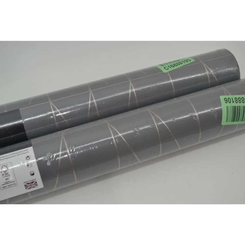 (2) Urban Walls UW24788 LeVeque Charcoal Diamond Wallpaper